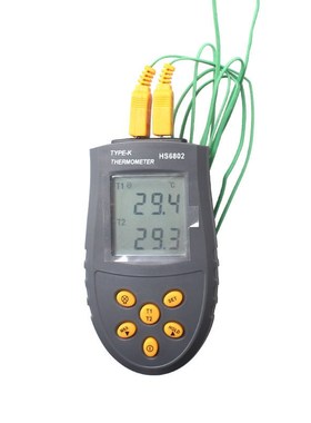 盛测仪器仪表厂家手持式HS6802双路数字温度表 点温计
