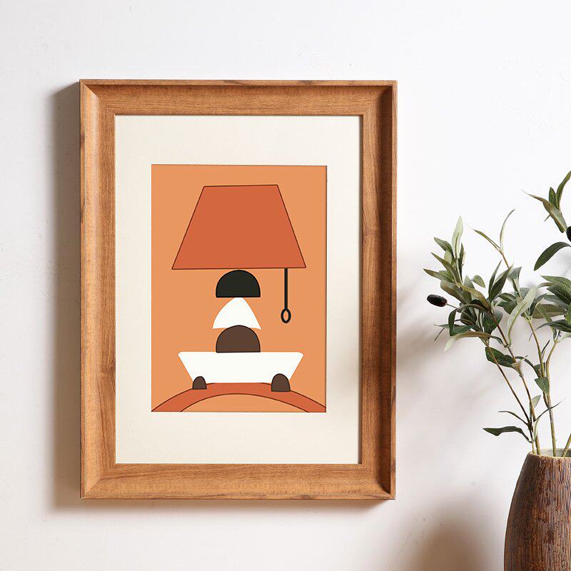 美式复古画框挂墙木纹色相框装裱16寸18 20 24油画外框大尺寸边框