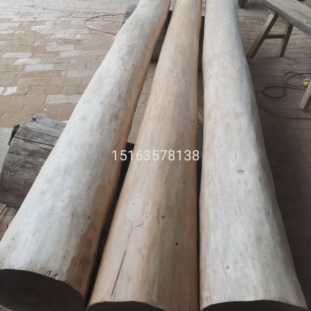 老榆木柱子圆木建筑装饰材料老房梁檩条覆古怀旧原木柱子装修木材