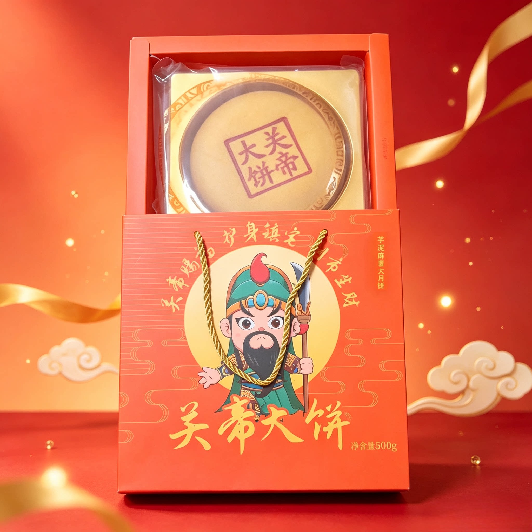 关帝大饼中秋月饼送礼麻薯芋泥蛋黄肉松团购批发高档礼盒经典老式