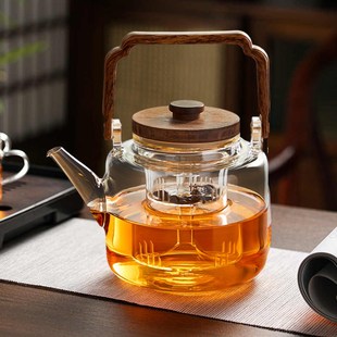 泡茶家用耐高温电陶炉蒸煮茶具提梁围炉烧水壶 玻璃煮茶壶2024新款