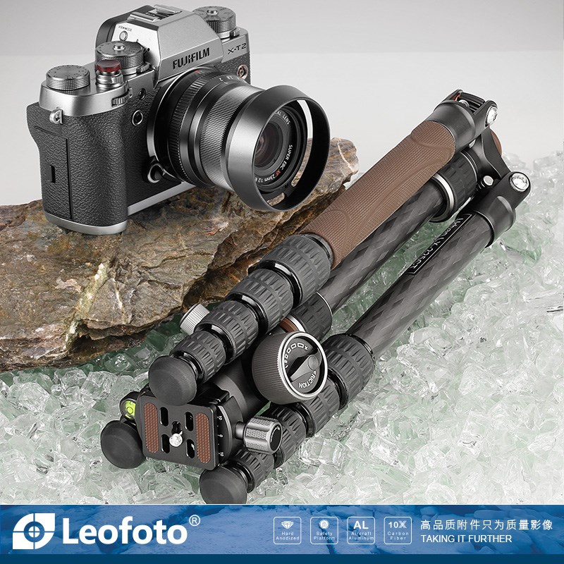 徕图 LX2CT小巧球形阻尼云台中轴碳纤维反折三脚架快装板