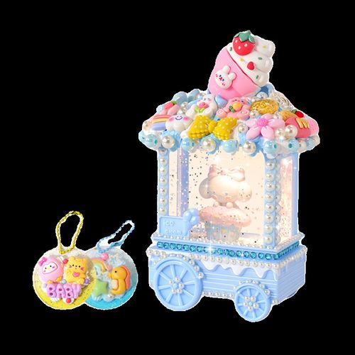 儿童手工diy美流沙小夜灯制作材料创意奶油胶音乐盒女孩益智