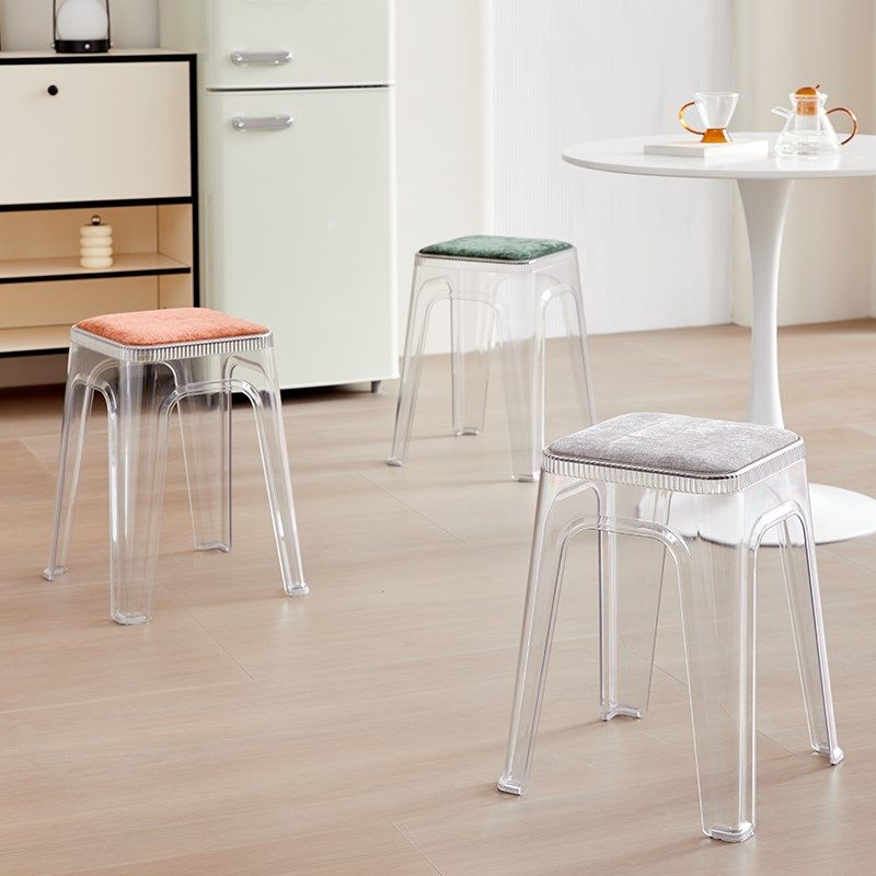 塑料椅子叠放加厚客厅方凳软包水晶凳时尚创意板凳,住宅家具,其它凳子,淘宝优惠券,粉丝福利购,淘宝优惠卷