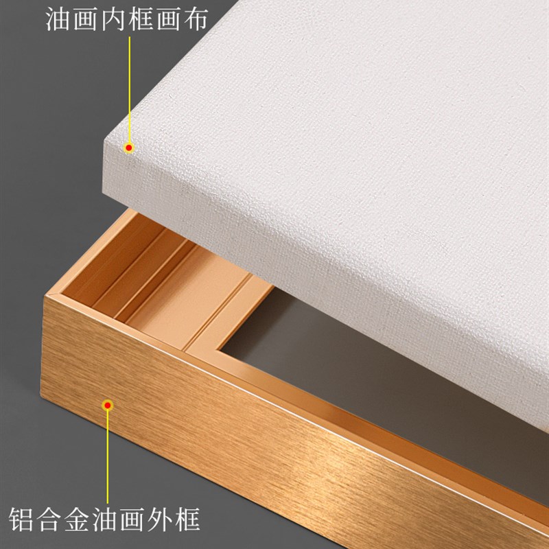 铝合金画框边条窄L型油画外框裱框数字油画框丙烯画装裱相框框架