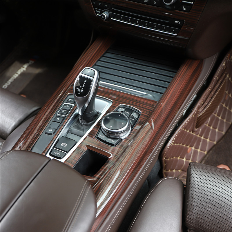 1-1款X5 新升级桃木内饰改装电动窗面板装饰碳纤纹贴