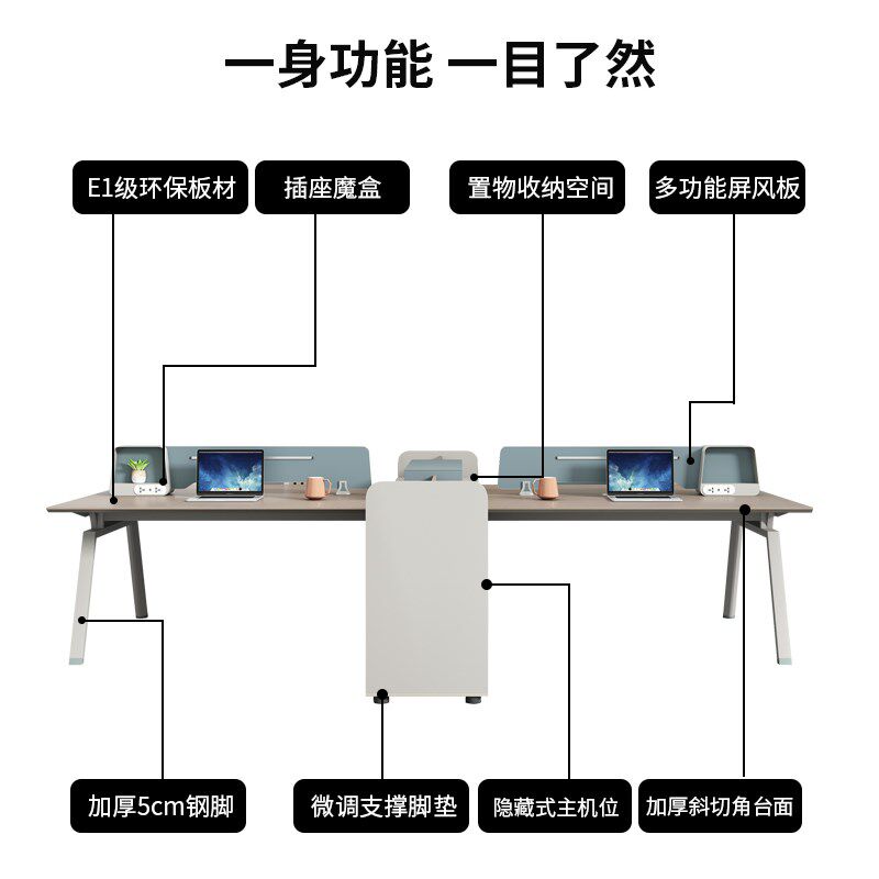 四人位办公桌员工位工位办公桌职员办公桌屏风办公桌财务办公桌