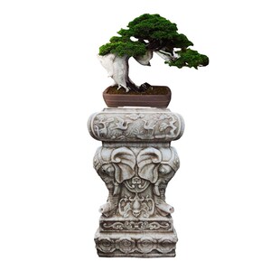 大理石盆景架汉白玉做旧盆景底座青石盆景架石头架底座盆景