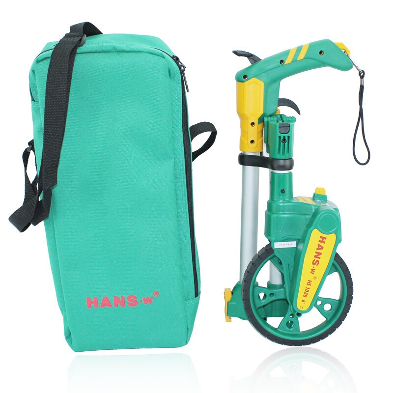 汉斯手推式测距轮大尺测距仪轮式机械大滚轮手持高精度测量仪器