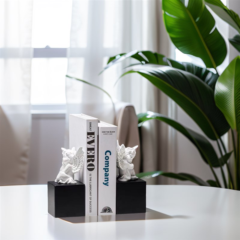 现代书挡书立样板间书房装饰品创意人物雕塑工艺品书档