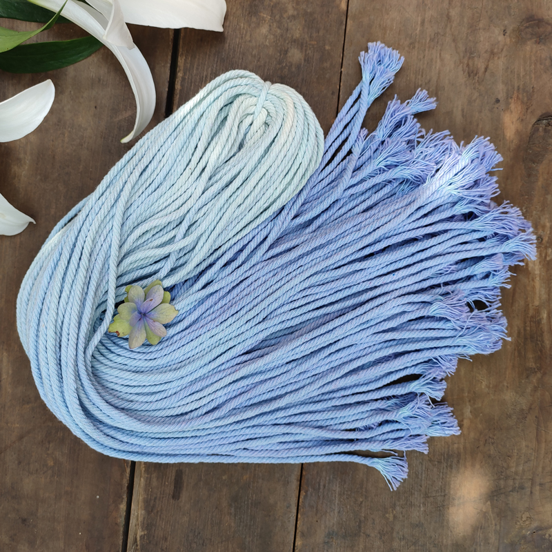 绯红树 渐变色 蓝 手作DIY编织 编绳 照片墙 挂毯壁毯 绳子 棉绳