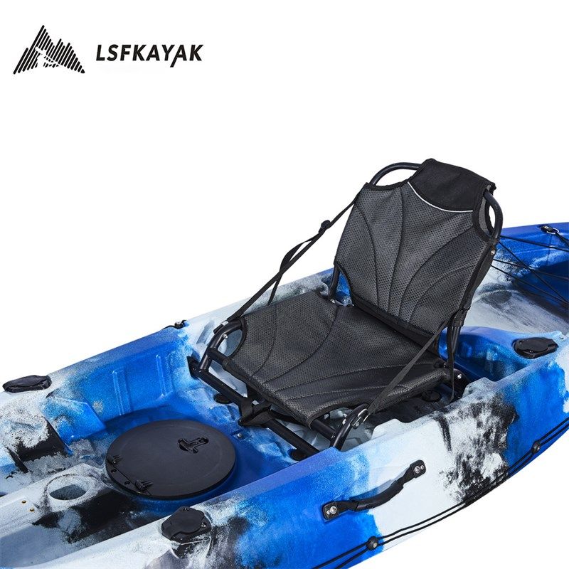 新款单人平台舟带座椅 滚塑皮划艇  单人手划艇塑料船 户外钓鱼船