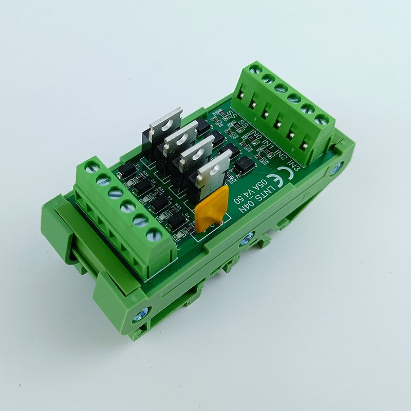 4路PLC功率放大板 光耦隔离板继电器模块模组输出保护板PLC放大板