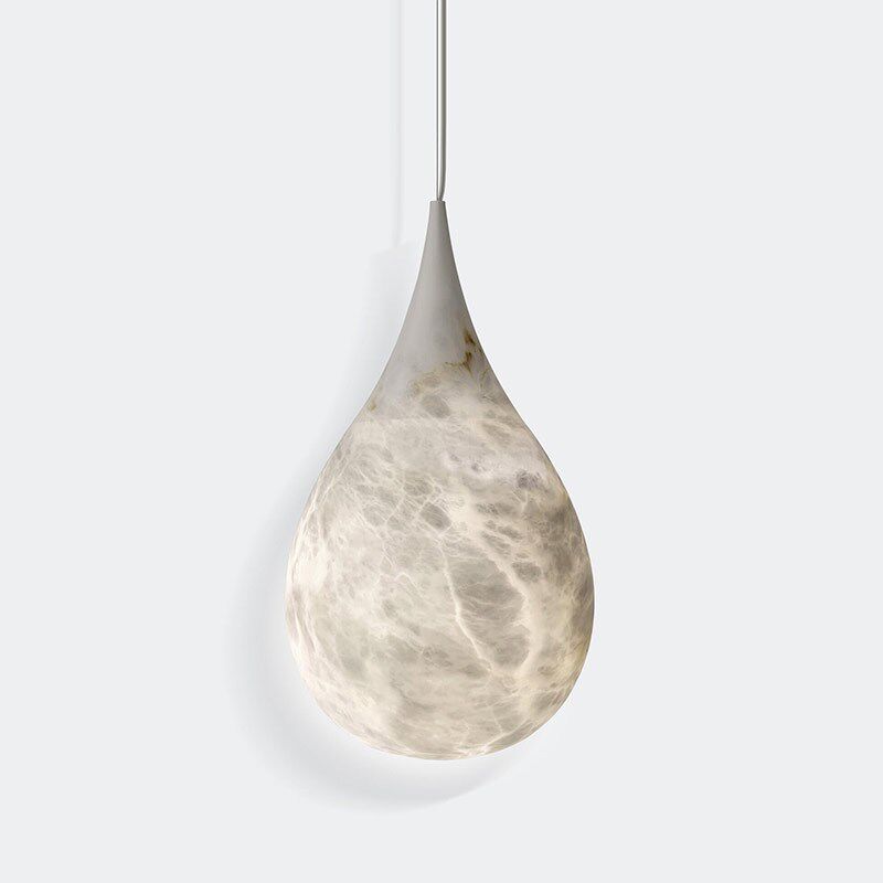 西班牙天然云石水滴卧室床头灯吊灯设计师新款简约艺术餐厅吧台灯