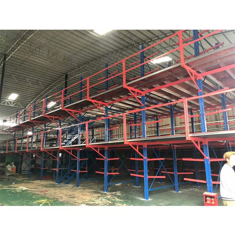 重型悬臂单双臂阁楼大型铝材仓储库房高位组合阁楼货架