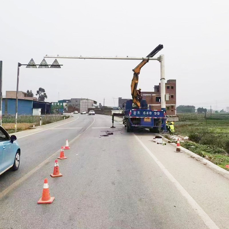 热镀锌道路标志杆 高速公路警示牌监控立杆 指示牌立杆标识标志杆