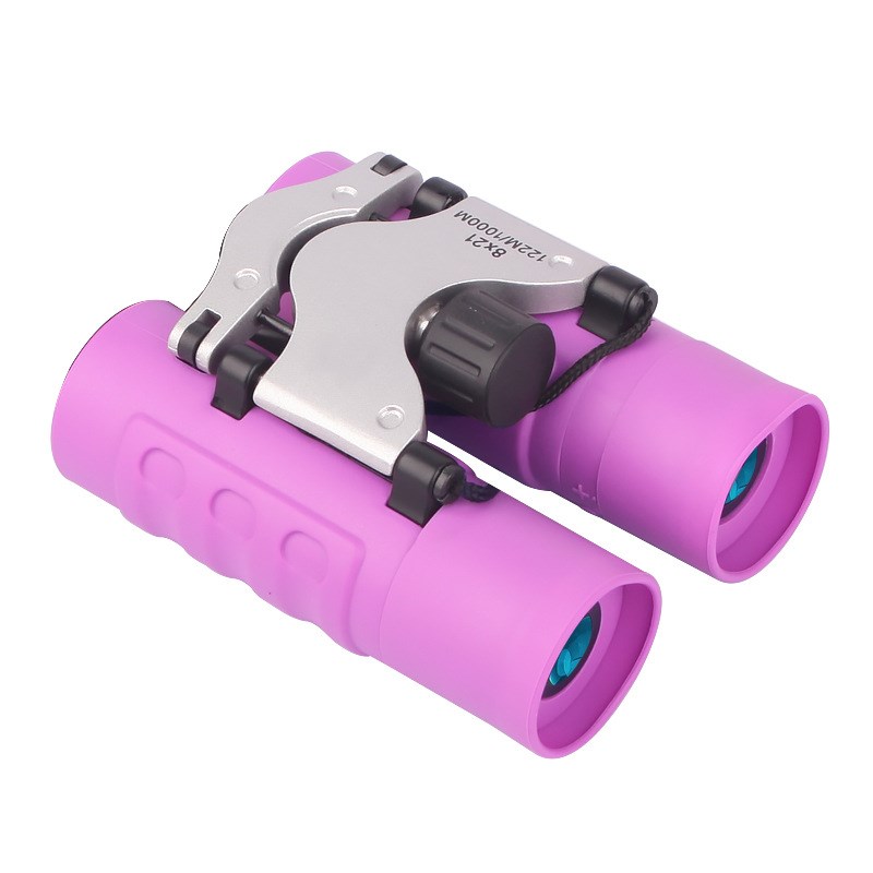 便携式8X21高倍高清儿童望远镜 迷你户外缤纷双筒望远镜演唱会