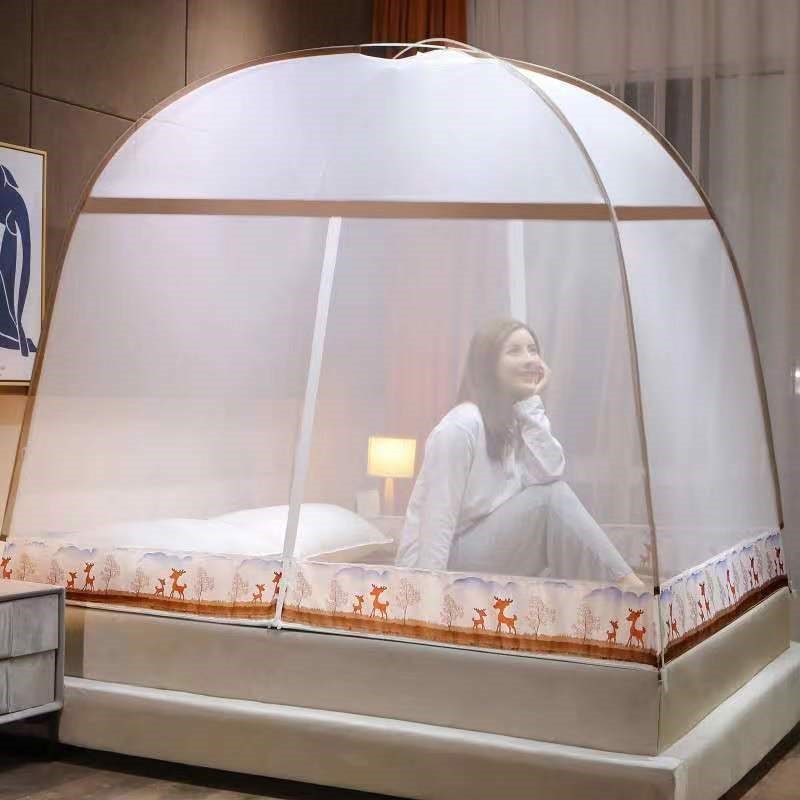蚊帐家用防摔免安装蒙古包卧室儿童支架子床上帐篷全包学生宿舍款