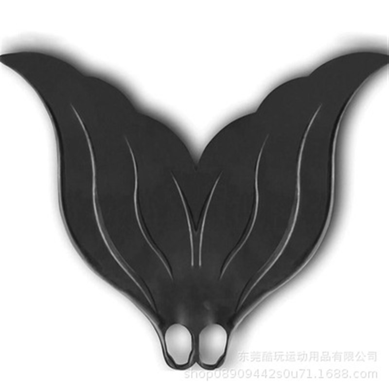 脚蹼美人鱼脚蹼训练单蹼游泳脚蹼柔软硅胶鱼尾巴写真游泳潜水下