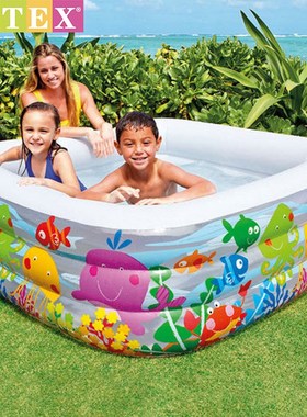 INTEX戏水池57471水族馆水池宝宝游泳池家庭泳池澡盆户外便携水池