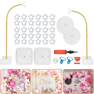 气球拱门套件可弯曲 8FT和6FT气球拱门支架生日气球拱门支架套件