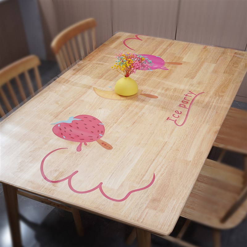 透明软玻璃餐桌垫高级感防热防水防烫防油污免洗桌布pvc透明桌垫