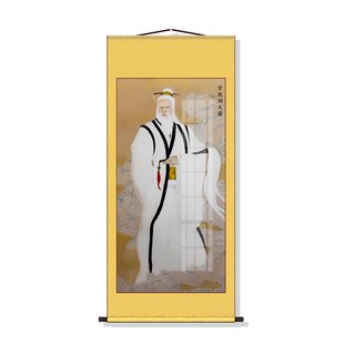 胡天霸画像胡七太爷卷轴挂画胡家教东北出马客厅堂口供奉装饰画