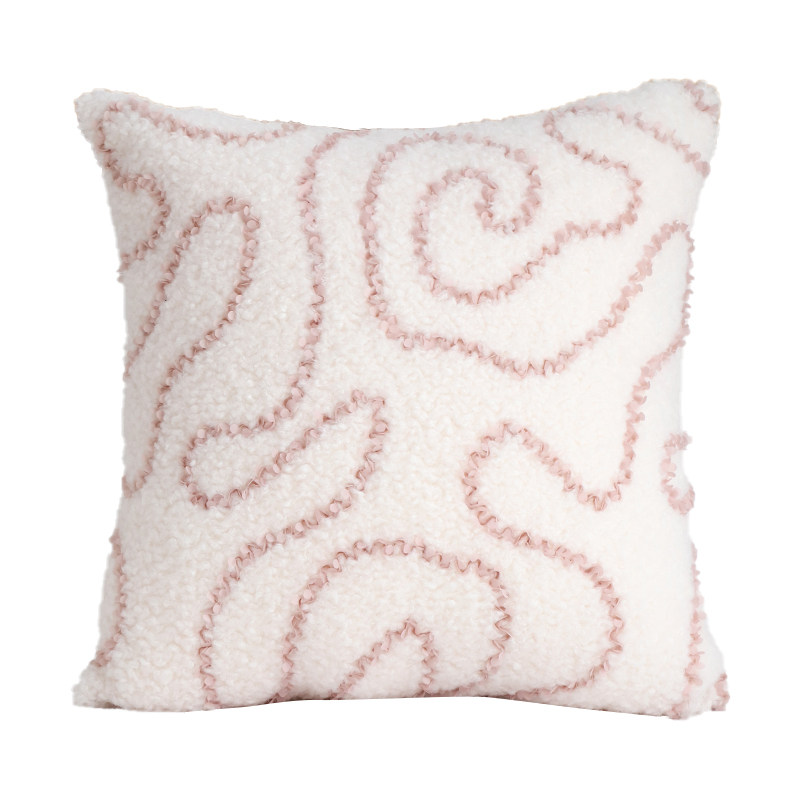 浪漫春季粉色小花抱枕客厅沙发用抱枕套不含芯方枕靠枕靠垫卧室用