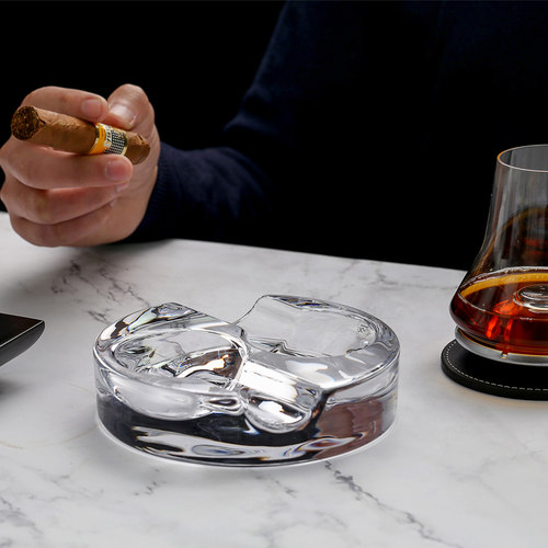 土耳其NUDE 水晶玻璃创意造型烟灰缸欧式客厅卧室雪茄缸 大号
