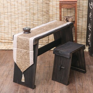 七韵家居加厚减字谱古琴桌 麂皮绒桌布古琴桌茶桌香道桌用