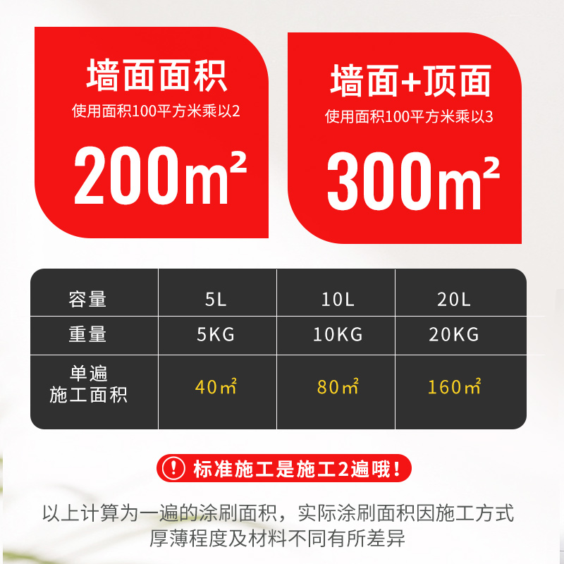 乳胶漆内墙漆室内涂料白色彩色墙面修复翻新家用自刷环保无味油漆