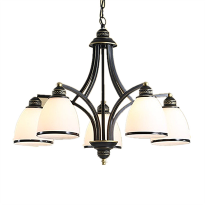 欧式铁艺客厅吊灯复古乡村卧室餐厅入户门厅灯饰创意别墅灯具新款