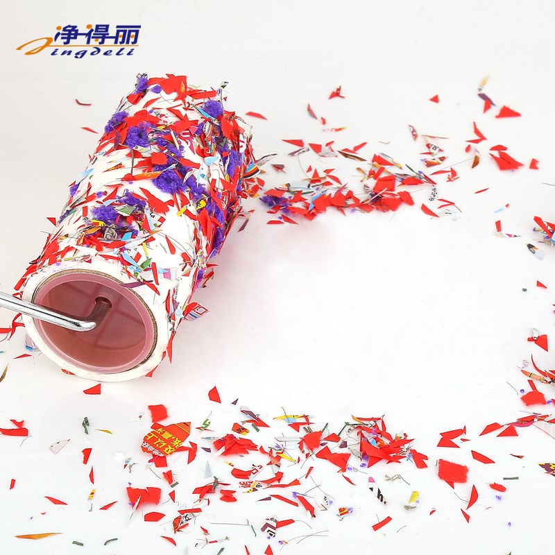 净得丽家居粘尘纸粘毛器可撕式1cm斜撕粘毛滚筒除尘纸替换包大号