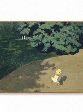 女孩与气球 瑞士画家瓦洛东lloon 奥赛美术馆名作 旁白装饰画