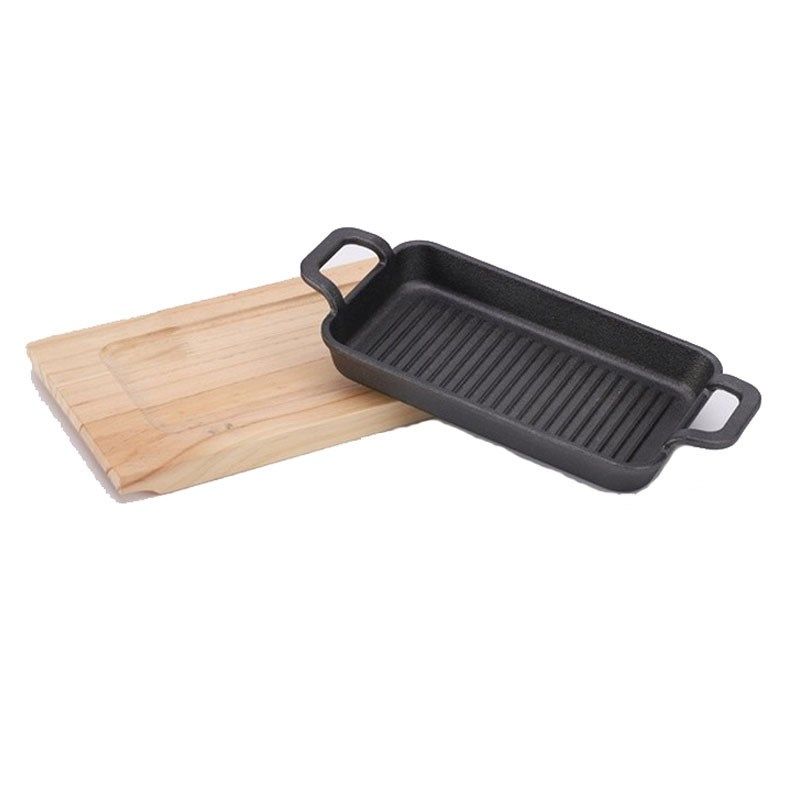 韩式耳煎盘铸铁烤盘商用牛排盘长方形铁板烧盘粘锅无涂层,厨房/烹饪用具,烧烤盘,淘宝优惠券,粉丝福利购,淘宝优惠卷