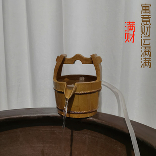 陶瓷循环流水鱼缸流水I造景水景鱼池石磨养鱼装饰