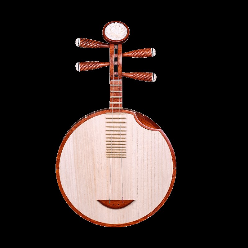 红木月琴特氏古夷苏木月琴花开富贵京剧伴奏西皮二黄酸枝木月琴