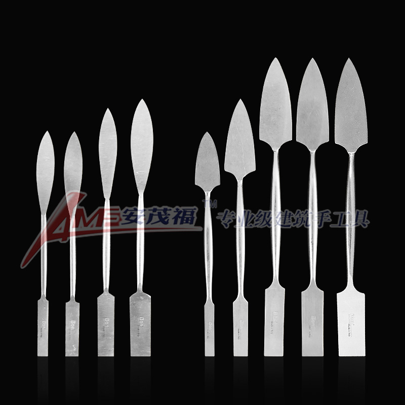MF安茂福锻造一体柳叶形砌砖刀假山工具雕刻刀假山工具考古手铲