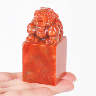 寿山石印章料篆刻姓名定制作貔貅书画闲章藏书法名字印章石头料刻