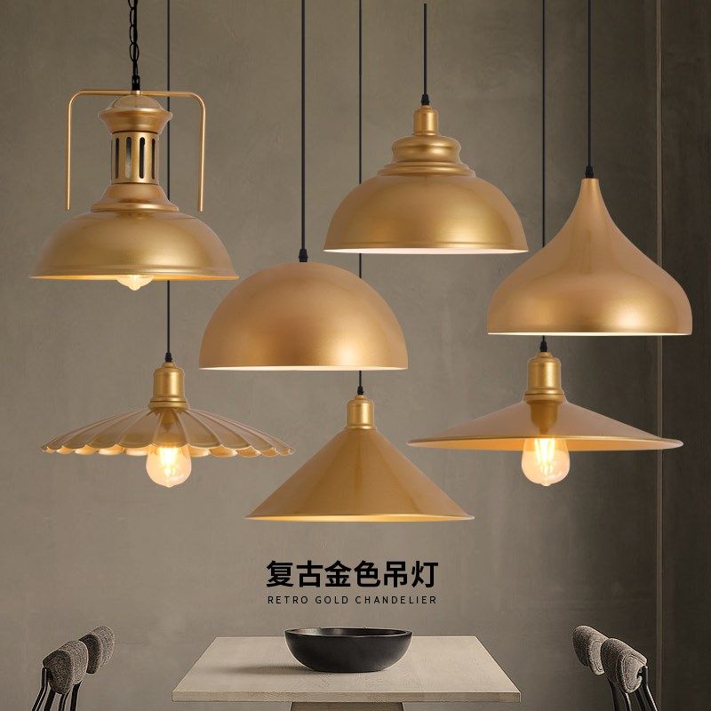 吊灯单头金色烤肉店个性火锅店餐饮装饰灯工业风店铺商用灯具,家装灯饰光源,酒店/宴会厅/餐饮吊灯,淘宝优惠券,粉丝福利购,淘宝优惠卷