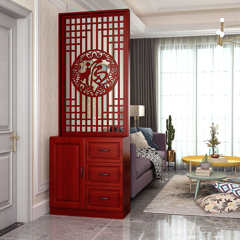 屏风隔断客厅遮挡家用中屏镂空雕实木现代进门玄关鞋架,住宅家具,座屏,淘宝优惠券,粉丝福利购,淘宝优惠卷