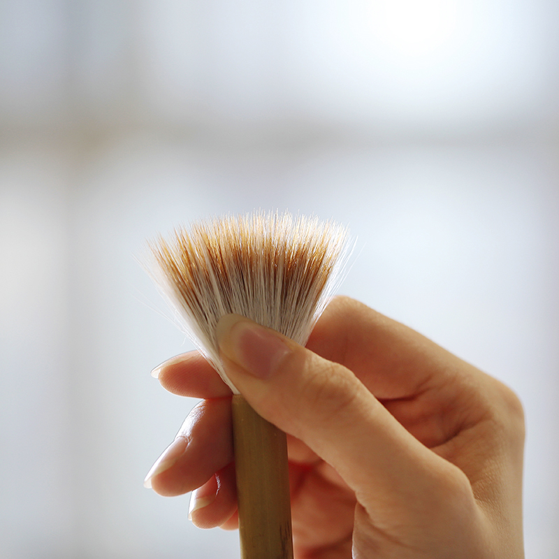 问心堂楷书毛笔七羊三狼兼毫中号颜体柳体书法大楷中楷狼毫笔套装