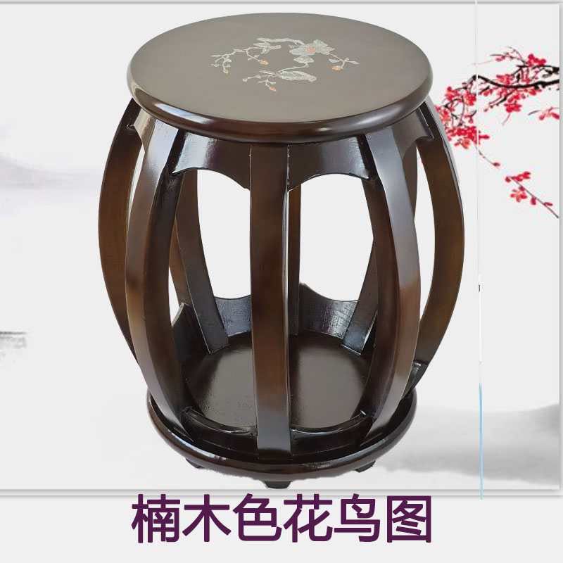 博音敦煌仿古复古筝古琴腰鼓圆实木专用凳单人大琴凳古筝装饰