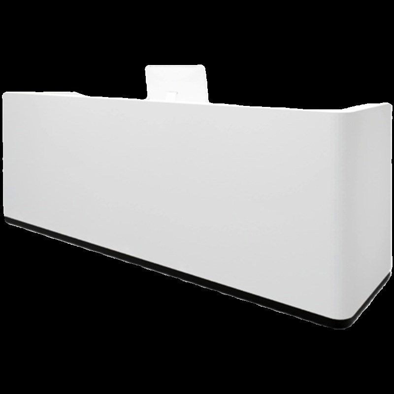 公司烤漆前台接待台时尚弧形吧台院收银台迎宾台柜桌