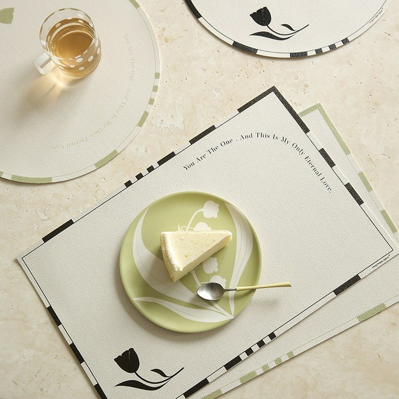 莫语 防水防油餐垫 办公室桌垫 西餐垫in隔热垫防滑皮革桌