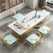 现代极简一体式 茶台岩板泡茶茶桌椅办公室茶台椅装