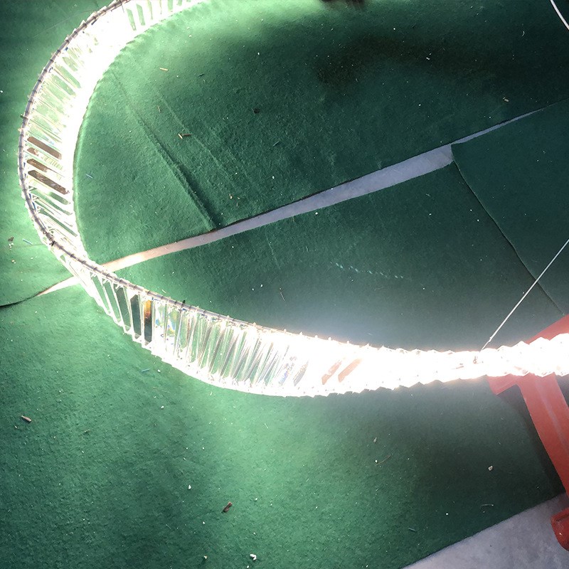 酒店大堂水晶飘带吊灯环形装饰铁艺别墅售楼部沙盘工程灯轻奢风