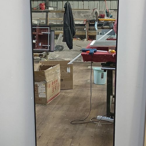 酒店全身镜落地镜壁挂镜子挂墙圆角铝框玻璃镜子试衣镜宾馆全身镜