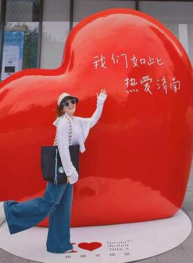 爱心雕塑大摆件户外商场玻璃钢雕塑景区度假村民宿网红拍照打卡装
