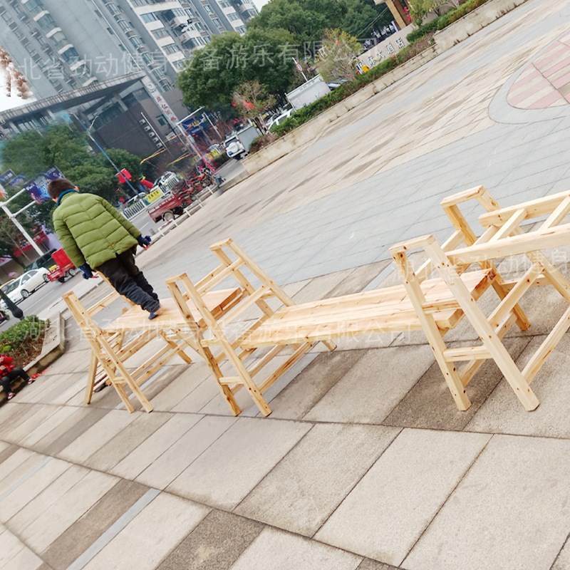 幼儿园儿童16件爬梯攀爬架平衡木户外实木组合独木桥感统训练器材